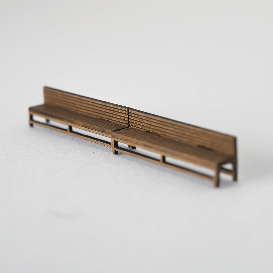 4-Seat Bench A ( Set of 12 ) | PRODUCT- miniature paper kit